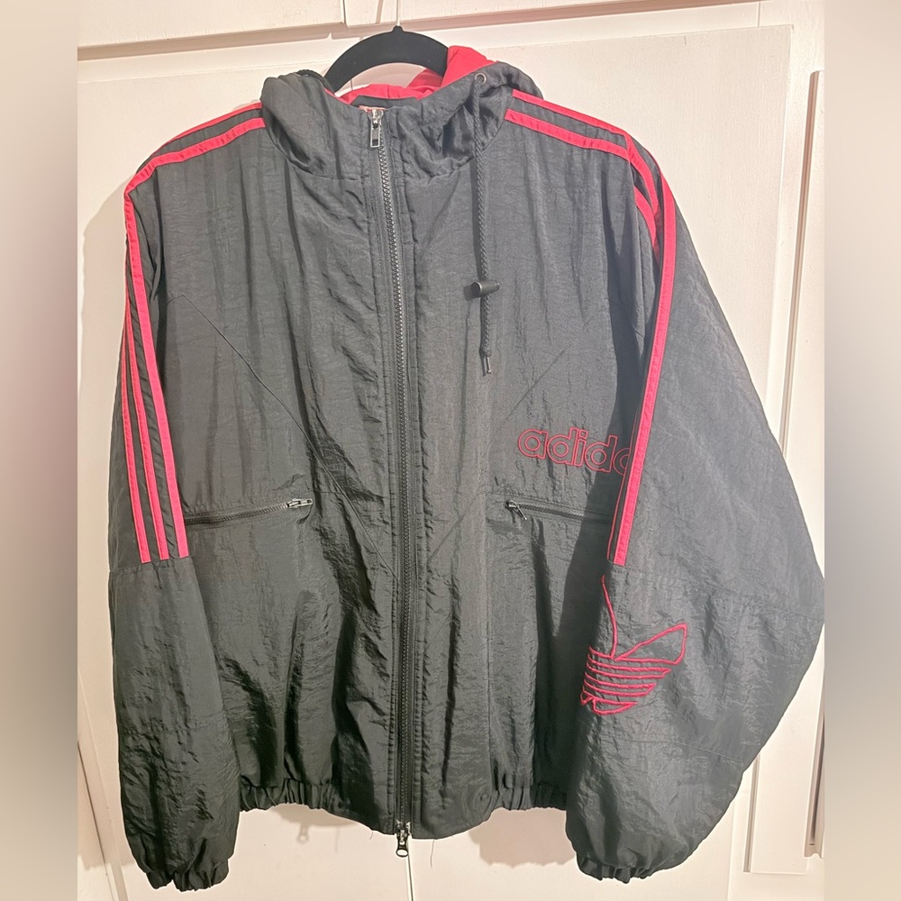 Vintage Adidas Red Puffer Jacket